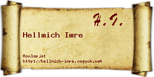 Hellmich Imre névjegykártya